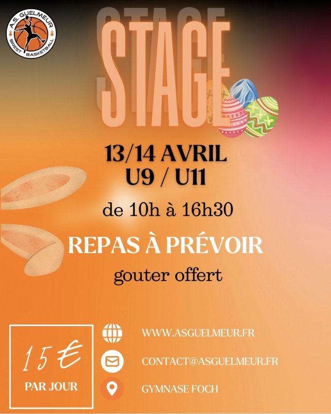 Stage de Pâques U9 U11